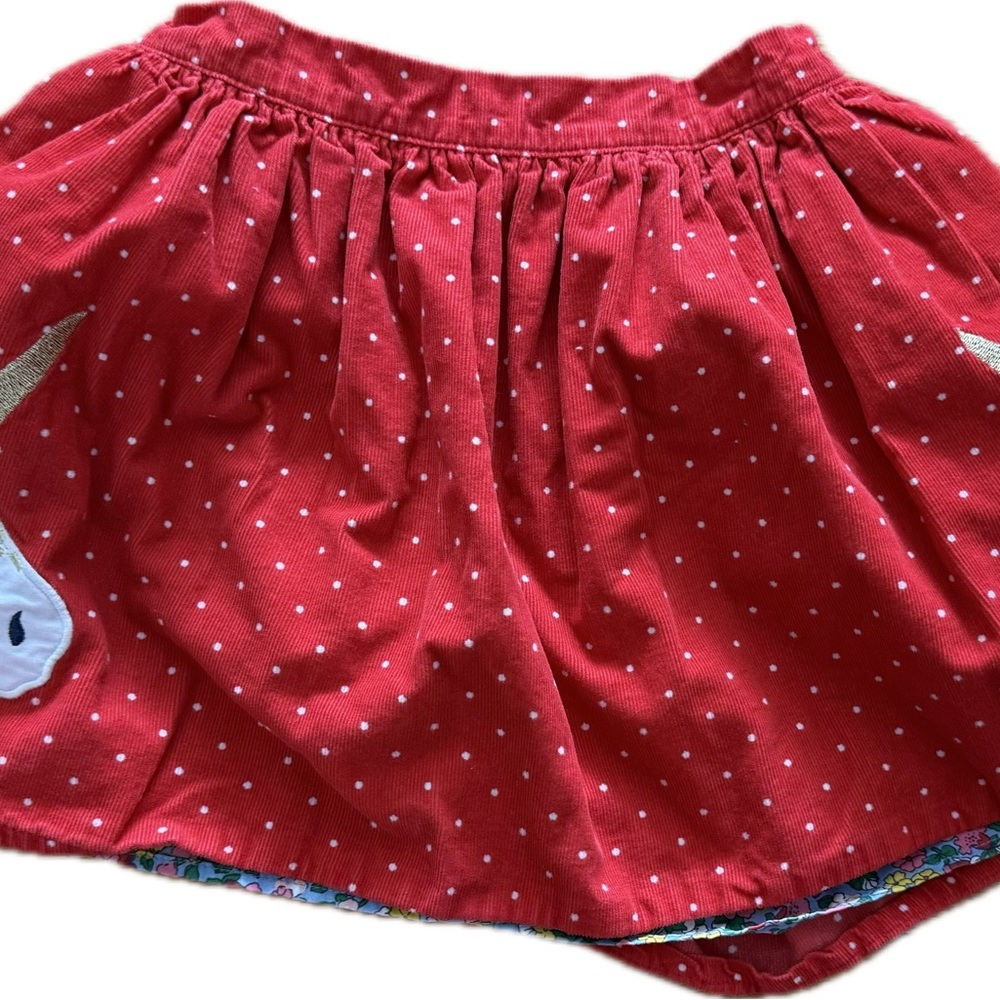 Mini Boden Red Polka Dot Skirt
